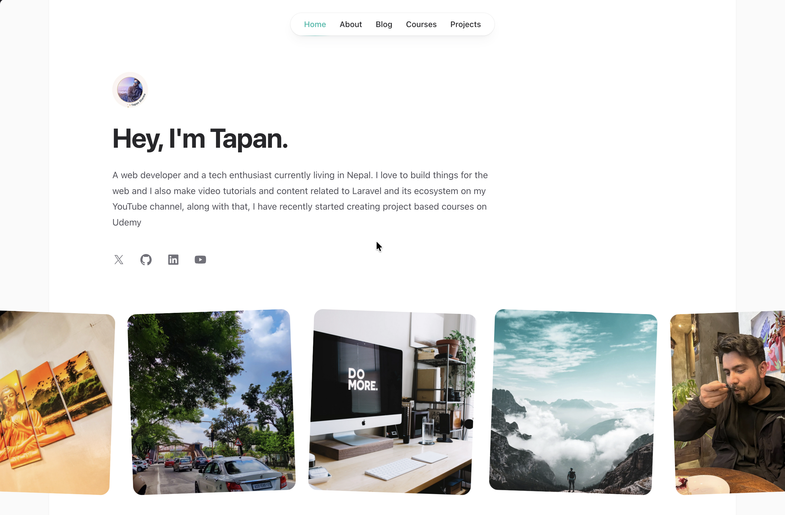 Original website design