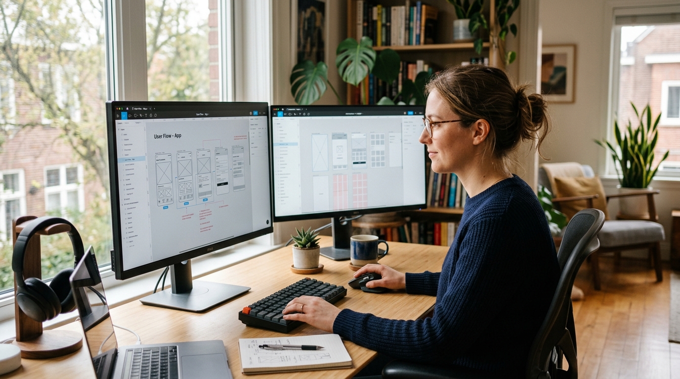 Freelancer working